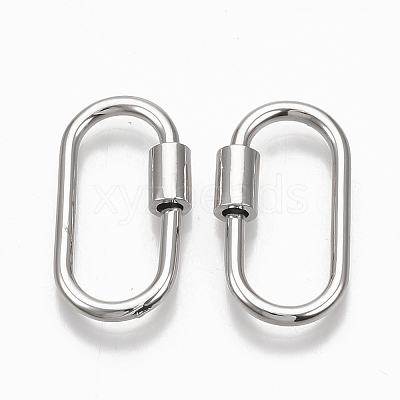 Brass Screw Carabiner Lock Charms LS-KK-T047-07P-1