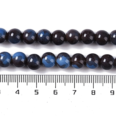 Baking Paint Glass Bead Strands GLAA-H031-01B-05-1