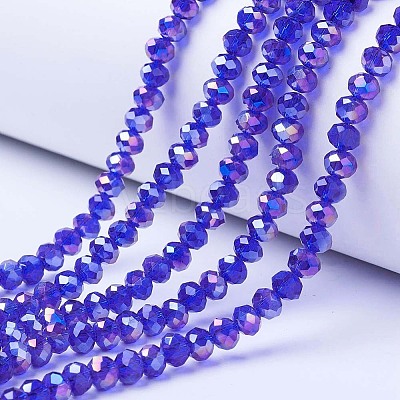 Electroplate Glass Beads Strands LS-EGLA-A034-T10mm-B15-1