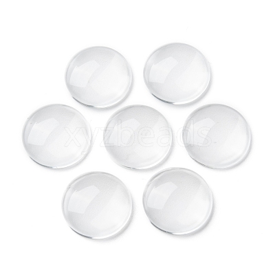 Transparent Glass Cabochons GGLA-R026-18mm-1