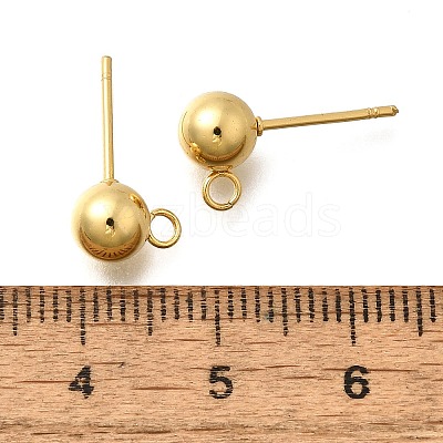 201 Stainless Steel Stud Earring Findings STAS-R156-01G-07-1