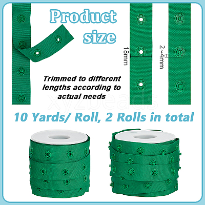 10 Yards Snap Button Tape OCOR-OC0001-65G-1