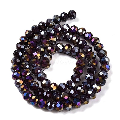 Baking Electroplate Glass Beads Strands DGLA-A039-J6MM-B22-1