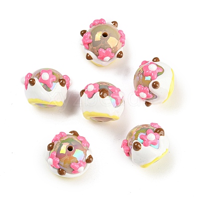Hand Painted Acrylic with Enamel Beads MACR-K354-24-1