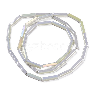 Electroplate Glass Beads Strands EGLA-Q128-10A-1