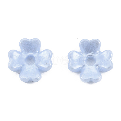 Resin Imitation Pearl Bead Caps X-RESI-N036-03-1