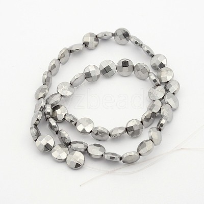 Electroplate Non-magnetic Synthetic Hematite Bead Strands G-J286-11-1