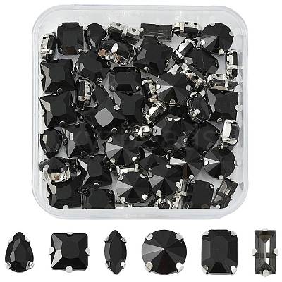 60Pcs 6 Styles Sew on Rhinestone RGLA-FS0001-22A-1