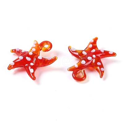 Handmade Lampwork Pendants LAMP-C015-02H-1
