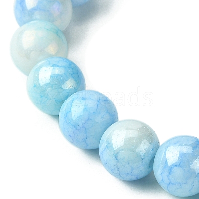 Electroplated Glass Bead Stretch Bracelets for Women BJEW-JB09483-1