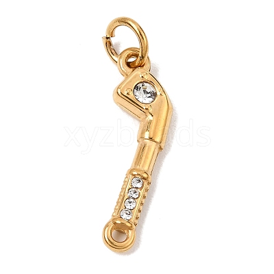 304 Stainless Steel Rhinestone Pendants RB-CBAC900-08G-B-1