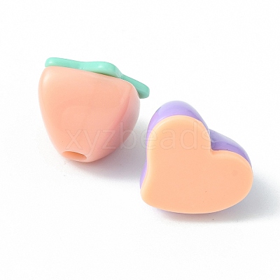 Two Tone Opaque Acrylic Beads SACR-X0015-22-1