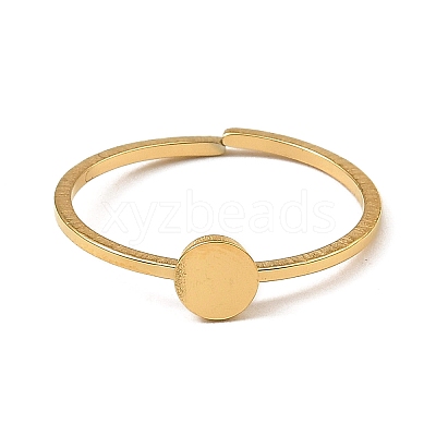 304 Stainless Steel Adjustable Open Cuff Rings X-RJEW-Q806-01G-06-1