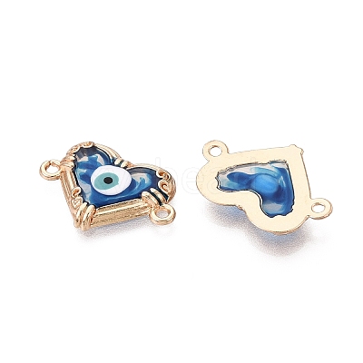 Alloy Enamel Blue Evil Eye Links Connector Charms with Resin ENAM-N071-03A-G-1
