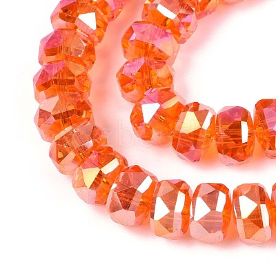Electroplate Transparent Glass Beads Strands EGLA-N022-04A-D13-1