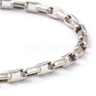 Brass Box Chain Bracelets BJEW-H537-03AS-1
