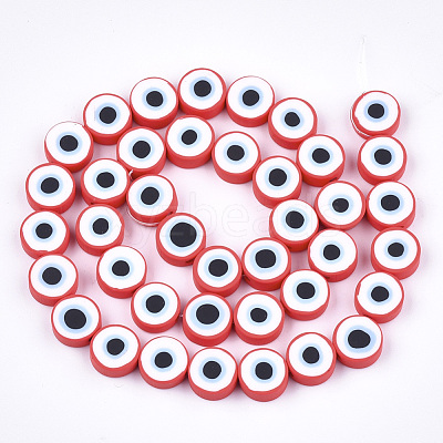 Handmade Polymer Clay Beads Strands X-CLAY-S092-22B-1