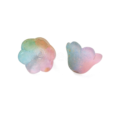Frosted Glass Bead Cap FGLA-C001-01G-1