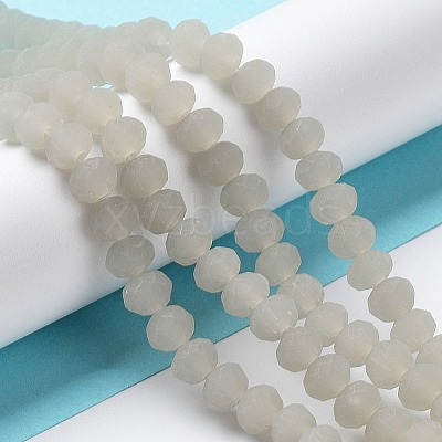 Imitation Jade Solid Color Glass Beads Strands LS-EGLA-A034-J6mm-MD10-1