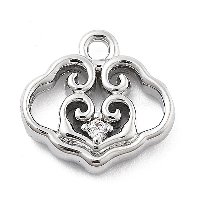 Brass Micro Pave Cubic Zirconia Pendants KK-H511-01P-02-1