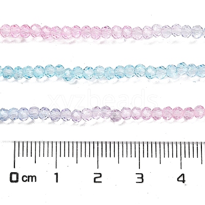Transparent Painted Glass Beads Strands X-DGLA-A034-T1mm-A22-1