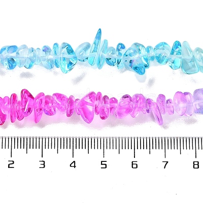 Spray Painted Transparent Glass Beads Strands GLAA-P060-01A-15-1