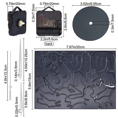 Iron Clock Movement and Pointers FIND-WH0056-47-1