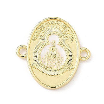 Brass Enamel Connector Charms KK-B141-08G-1