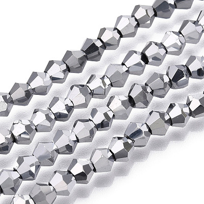 Electroplate Glass Bead Strands LS-EGLA-R094-4mm-15-1