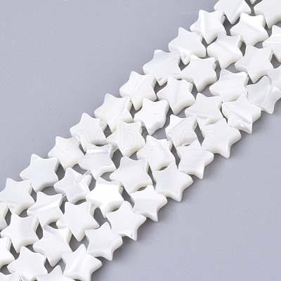 Natural Trochid Shell/Trochus Shell Bead Strands X-SSHEL-N034-68A-1