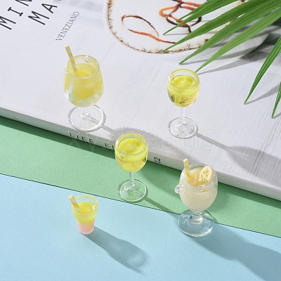 16Pcs 4 Style Imitation Juice Goblet Draft Beer Pendants CRES-ZZ0001-01-1