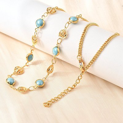 304 Stainless Steel Curb Chain Necklaces NJEW-V009-02G-1