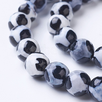 Tibetan Style dZi Beads G-G752-06-6mm-1