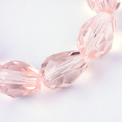 Transparent Glass Bead Strands X-GLAA-R024-6x8mm-08-1