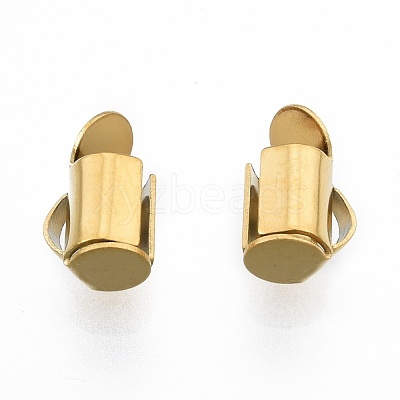 304 Stainless Steel Slide On End Clasp Tubes STAS-S115-01A-G-1