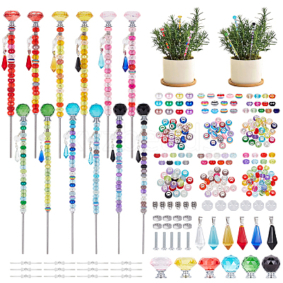 DIY Resin & Acrylic & Glass Drawer Knob Garden Stake Making Kits DIY-OC0014-01-1