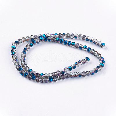 Electroplate Glass Faceted Rondelle Beads Strands EGLA-D020-3x2mm-22-1