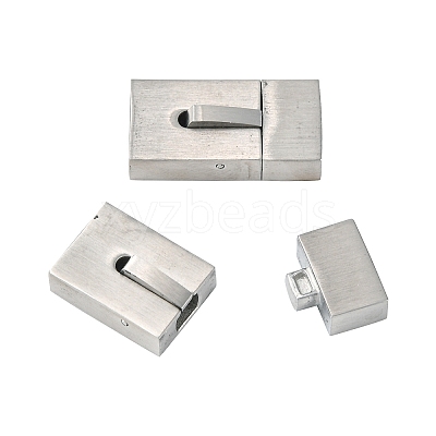 Tarnish Resistant 304 Stainless Steel Bayonet Clasps X-STAS-P180-38P-1