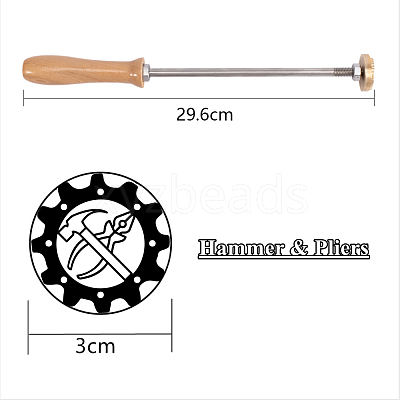 Stamping Embossing Soldering Iron with Stamp AJEW-WH0113-15-16-1