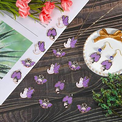 18Pcs 3 Style Alloy Enamel Pendants ENAM-SZ0003-33-1