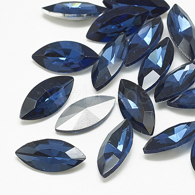 Pointed Back Glass Rhinestone Cabochons RGLA-T083-5x10mm-13-1