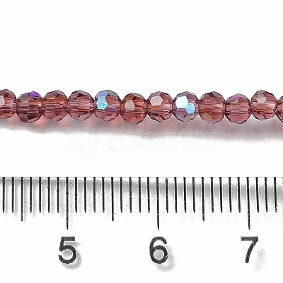 Electroplate Transparent Glass Beads Strands EGLA-A035-T3mm-L13-1