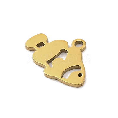 201 Stainless Steel Pendants STAS-U016-08G-06-1