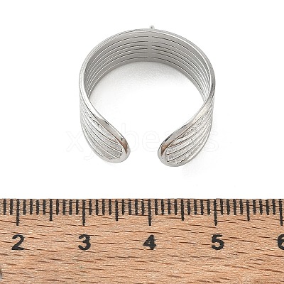 304 Stainless Steel Cuff Open Ring Setting SA-CBA37BC-10P-1