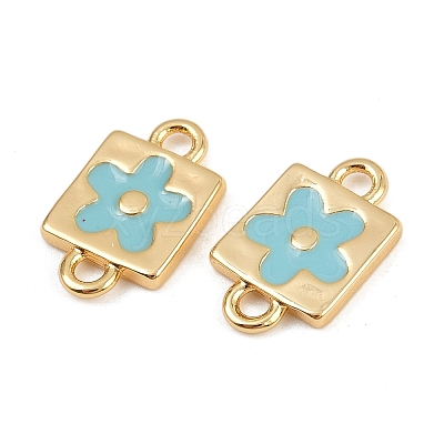 Brass Enamel Connector Charms KK-H078-03A-G02-1
