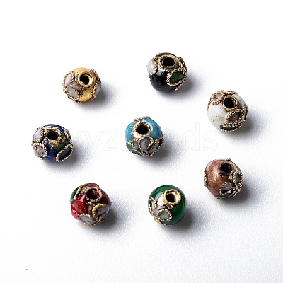 Handmade Cloisonne Beads CLB6mm-M-01-1