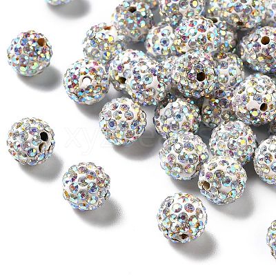Pave Disco Ball Beads X1-RB-A130-10mm-11-1