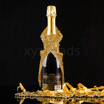 13M Sequin Polyester Wavy Lace Ribbon OCOR-WH0090-037B-1