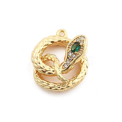 Brass Micro Pave Cubic Zirconia Pendants LS-KK-M321-01G-G02-1