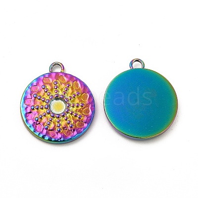 Ion Plating(IP) 304 Stainless Steel Pendant Cabochon Settings STAS-A070-17MC-1